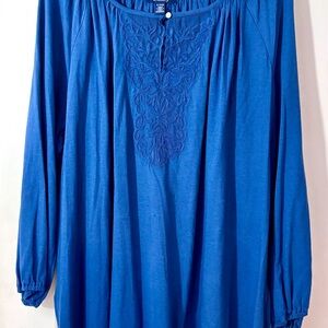 Chaps XL blue knit top